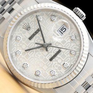 Sale! Mens Rolex Factory Diamond Dial 18k Watch! New